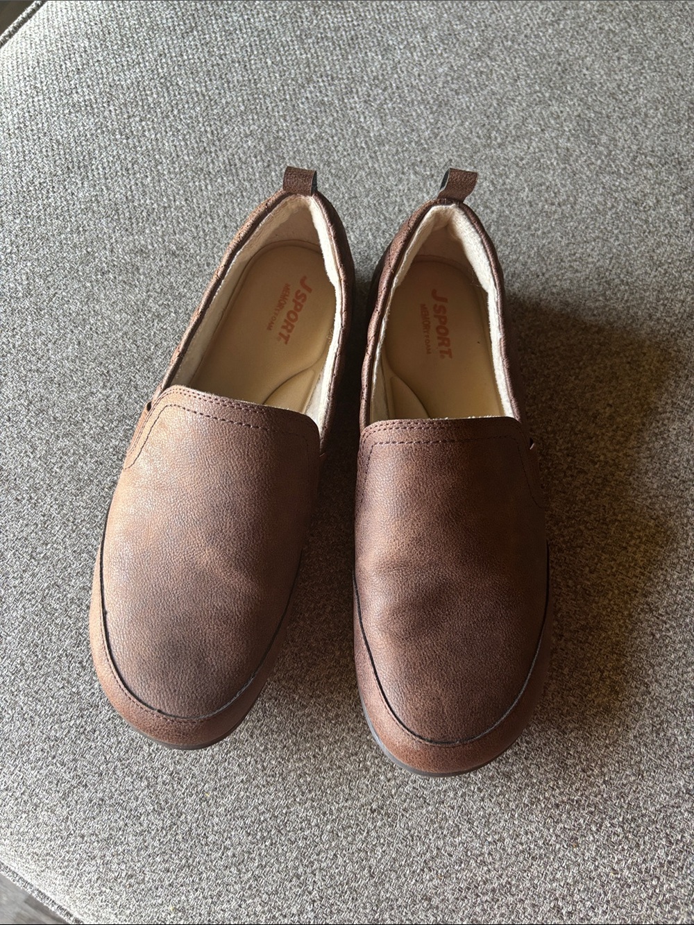 J Sport Brown Slip-On Loafers for Women